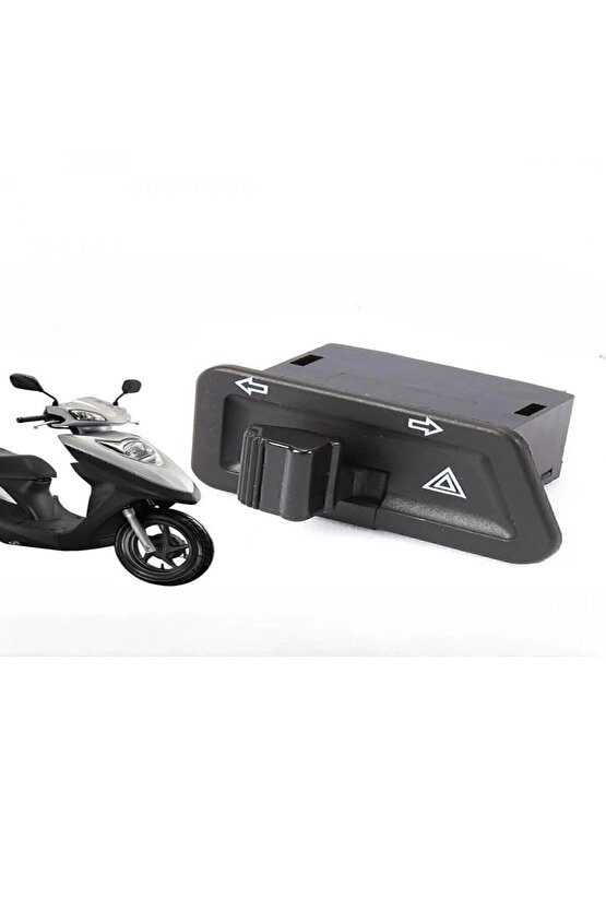Scooter Motorsiklet 4’lü sinyal düğmesi Üniversal Uyum