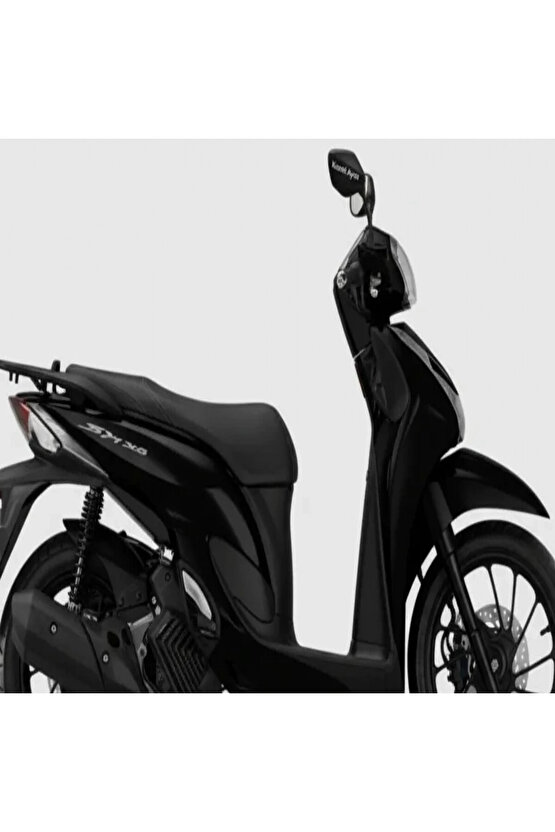 Honda Sh 125i Kanat Ayna H2 Katlanır Naked Model Küçük Siyah