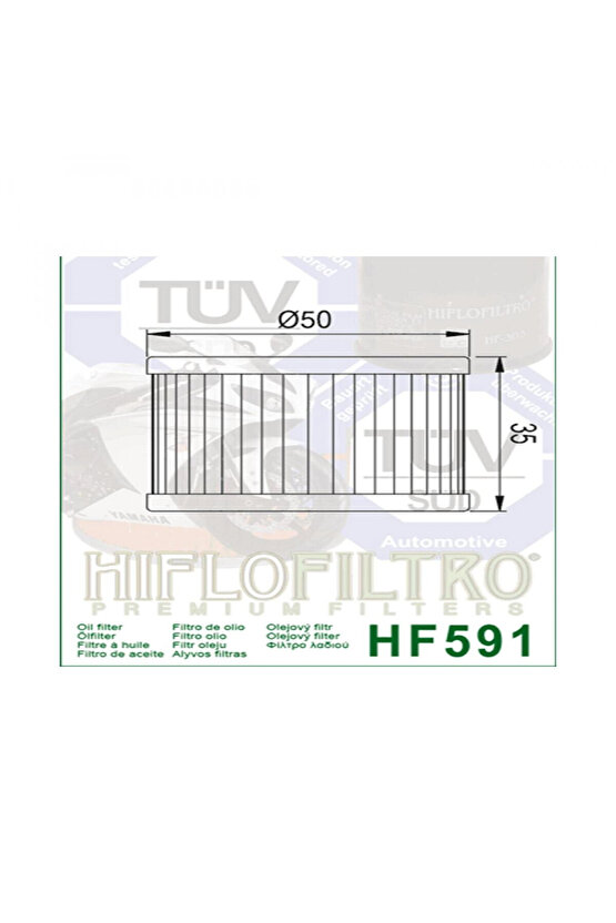 Benelli TNT125 (Euro45) , BN 125 (Euro45) Yağ Filtresi HF591