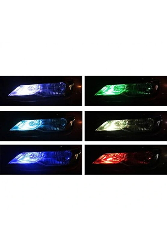 Silikon T10 Park Ampülü 12 Led Rgb Uzaktan Kumandalı Park ve Plaka Lambası