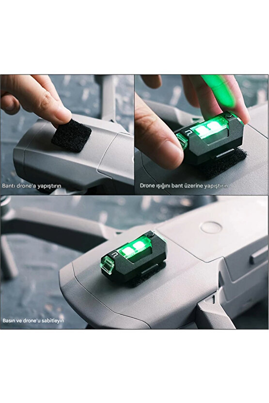 7 Renkli Rgb Led Bisiklet Motosiklet Uyarı Kaza Önleyici Mini Pilli Sinyal Led Drone Led-Led