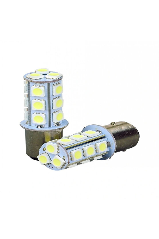 Motosiklet Ve Otomobil Stop Ampul 18led 1016 Çakar Kırmızı Şaşı Tırnak 2li