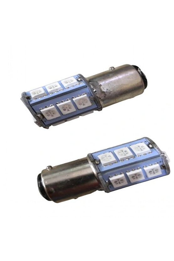 Motosiklet Ve Otomobil Stop Ampul 18led 1016 Çakar Kırmızı Şaşı Tırnak 2li