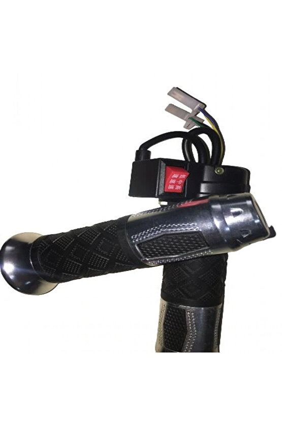 E-bike Gaz Kolu 875 Komple 3 Vites Aliminyum Elcikli Gri
