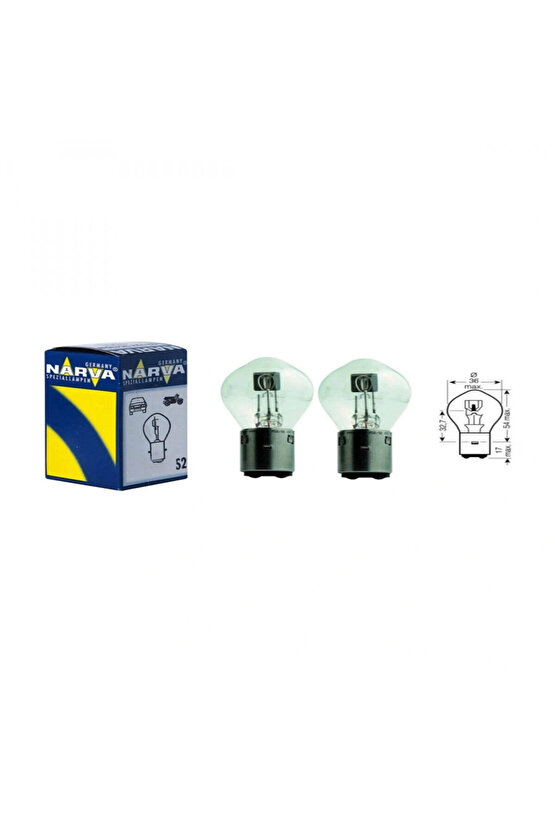 Motosiklet Narva S2 12V 3535W Bosch Tipi Ampul