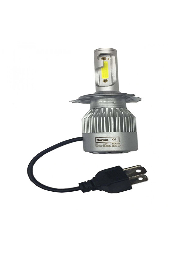 Motosiklet H4 Fanlı Power Led 12V 100100W Beyaz Işık Zenon Ampul 1 Adet