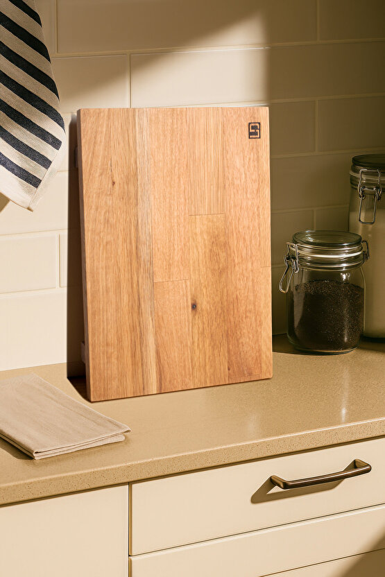 Masif Meşe Ahşap Sunum Tahtası Kesme ve Servis İçin Çok Amaçlı Tahta  Oak Chopping Board
