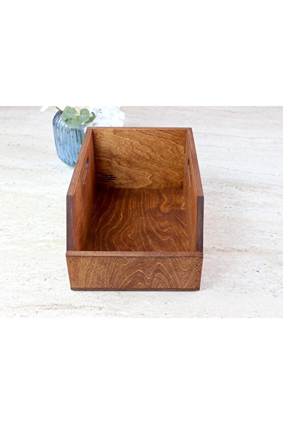 Ahşap Plak Kutusu ve Organizer Sandık (7 İnç - 45lik)- Birch Wood 7 Record Box