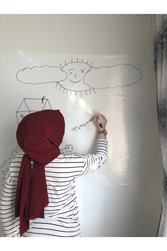 2 Tane Beyaz Akıllı Kağıt Tahta 120x300 Cm Yazı Tahtası Kalem Hediyeli Duvara,cama,tahtaya Uygulanır
