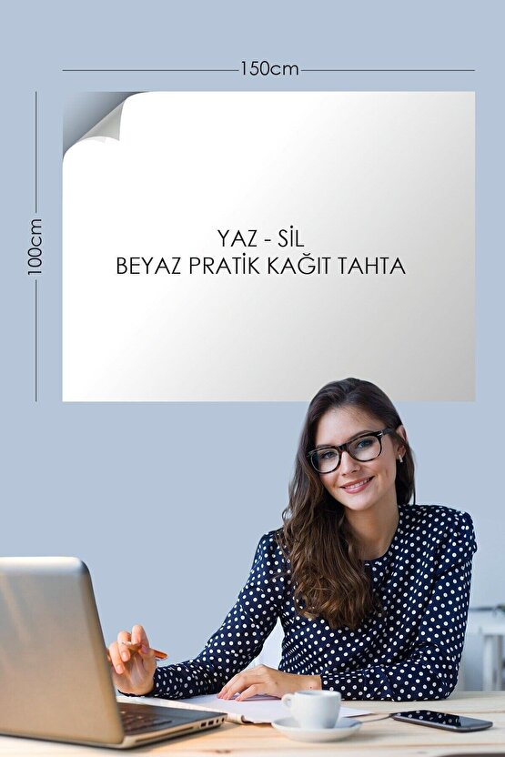 2 Tane Beyaz Akıllı Kağıt Tahta 120x300 Cm Yazı Tahtası Kalem Hediyeli Duvara,cama,tahtaya Uygulanır
