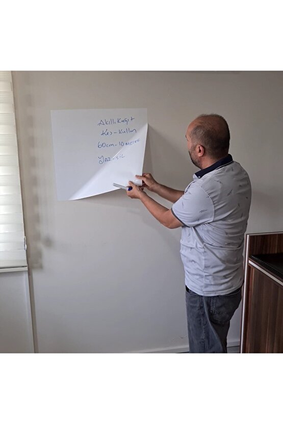 60cm X 10 Metre Şeffaf Akıllı Kağıt Tahta Yazı Tahtası Istediğin Ölçüde Kes Kullan Yeni Ürün