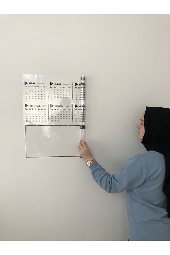 2025 Yıllık Planlayıcı Annualy Planner Akıllı Kağıt Tahta Yazı Tahtası Kalemi 100x56 Cm Model 2
