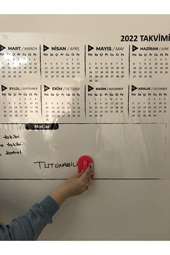 2025 Yıllık Planlayıcı Annualy Planner Akıllı Kağıt Tahta Yazı Tahtası Kalemi 100x56 Cm Model 2