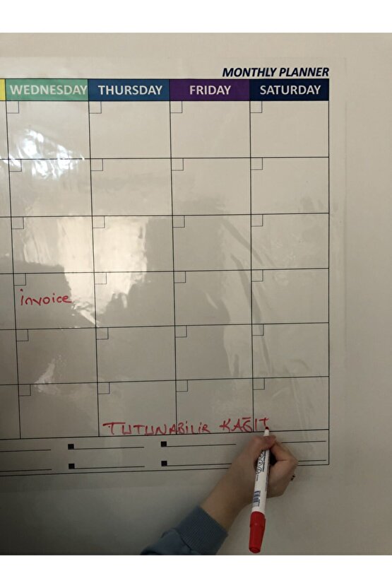 Monthly Planner Akıllı Kağıt Planlayıcı Kağıt Tahta Yazı Tahtası Takvim Aylık Monthly Ingilizce