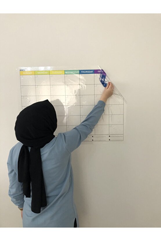 Monthly Planner Akıllı Kağıt Planlayıcı Kağıt Tahta Yazı Tahtası Takvim Aylık Monthly Ingilizce