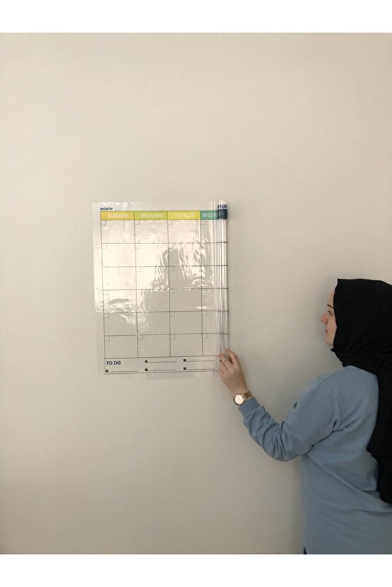 Monthly Planner Akıllı Kağıt Planlayıcı Kağıt Tahta Yazı Tahtası Takvim Aylık Monthly Ingilizce