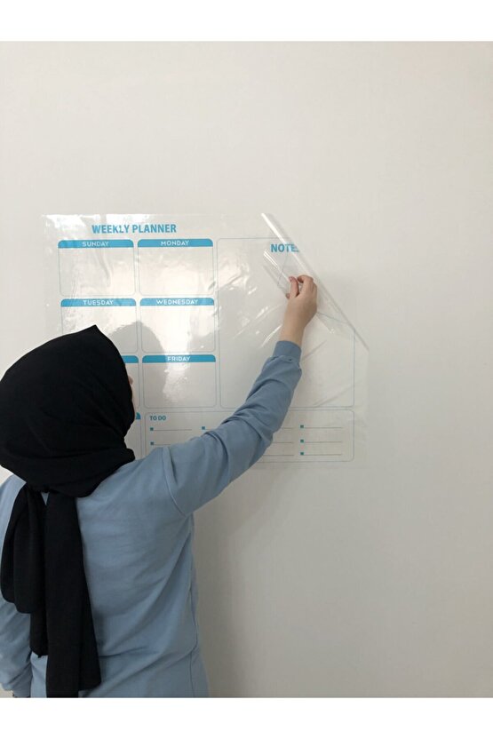 Weekly Planner Haftalık Planlayıcı Takvim Yazı Tahtası Akıllı Kağıt Tahta + Kalem 72x60 Cm