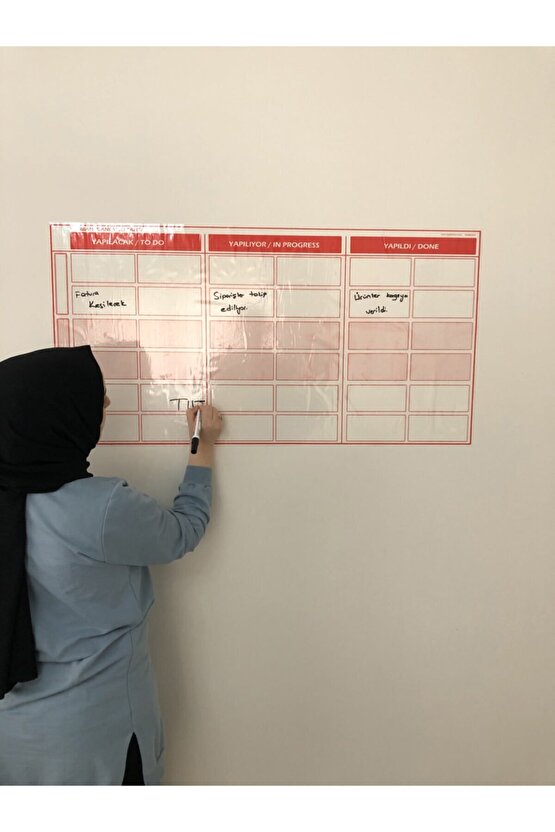 Kanban Planlayıcı Takvim 100x52 cm