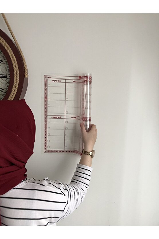 1 Adet Mini Haftalık Planlayıcı Akıllı Kağıt Tahta Yazı Tahtası 40x50 cm