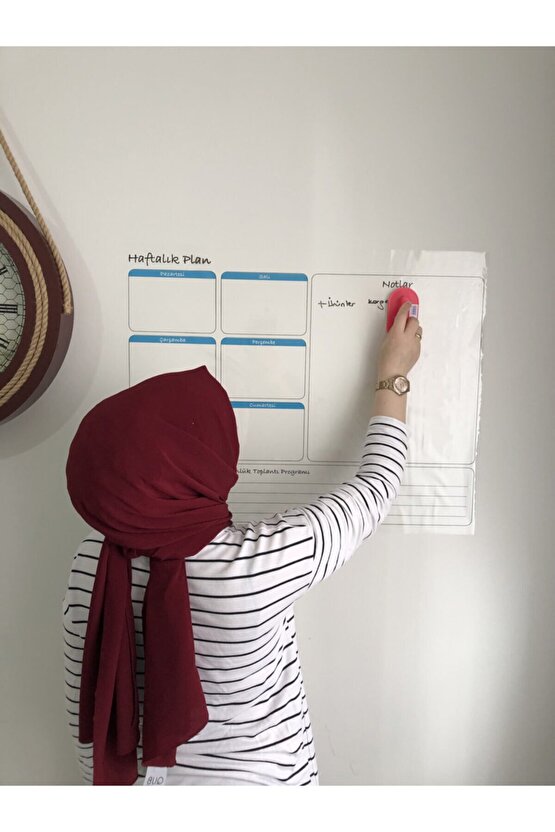 Haftalık Planlayıcı Takvim Statik Akıllı Kağıt Yazı Tahtası Kalem Duvara,cama,tahtaya Uygulanır