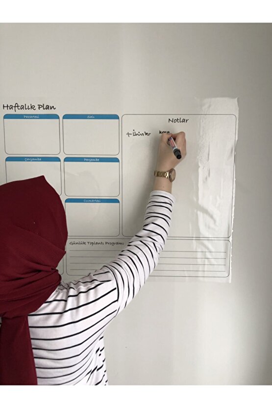 Haftalık Planlayıcı Takvim Statik Akıllı Kağıt Yazı Tahtası Kalem Duvara,cama,tahtaya Uygulanır