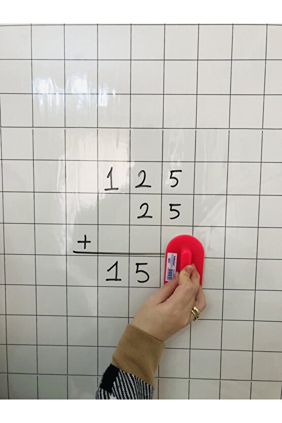 Kareli Şeffaf Tahta Akıllı Kağıt Tahta Yazı Tahtası 120x100 Cm Kalem Hediyeli