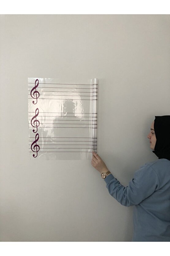 Nota Yazı Tahtası Sol Anahtarlı Ve Nota Çizgili Porteli Akıllı Kağıt Tahta Kalem Hediyeli
