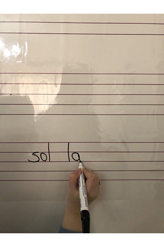 Nota Yazı Tahtası Sol Anahtarlı Ve Nota Çizgili Porteli Akıllı Kağıt Tahta Kalem Hediyeli
