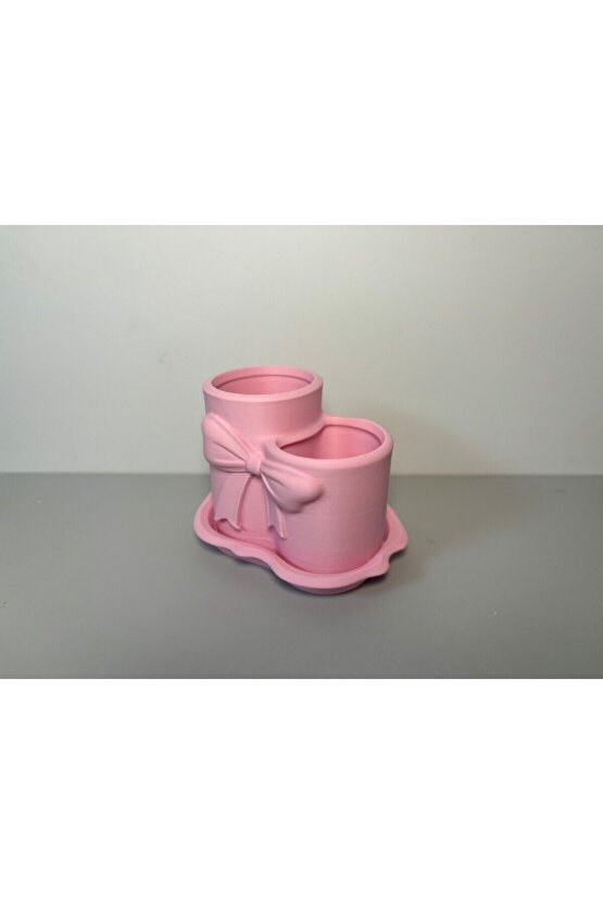 Pembe Fiyonk Makyaj Organizer – Fırçalık & Kozmetik Standı