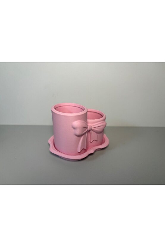 Pembe Fiyonk Makyaj Organizer – Fırçalık & Kozmetik Standı