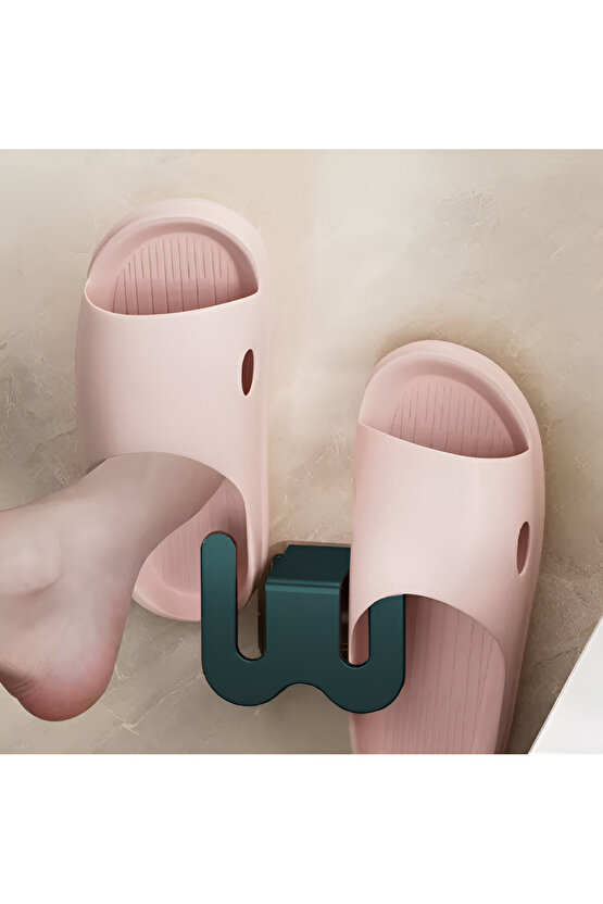 3M Yapışkanlı Terlik Askısı Banyo Kapı Ayakkabı Tutucu Kurutma Rafı