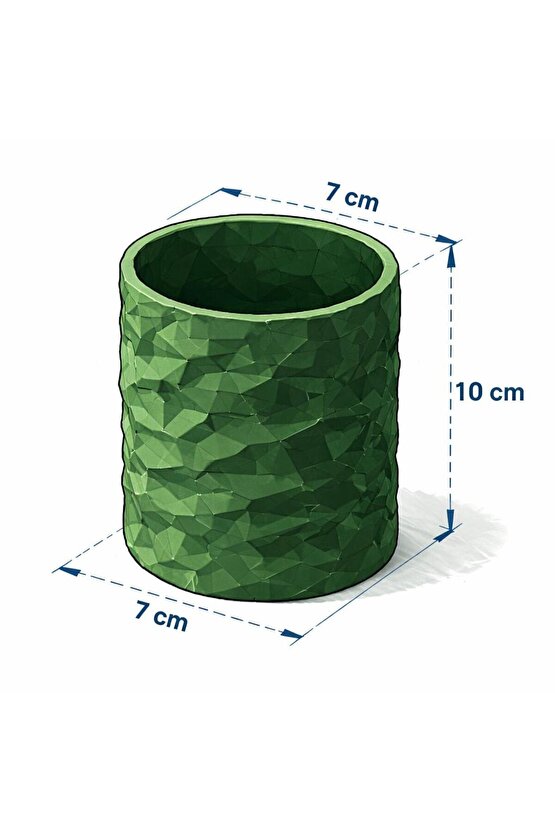 Dokulu 3D Yazıcı Üretimi Dekoratif Masa Üstü Kalemlik ve Organizer