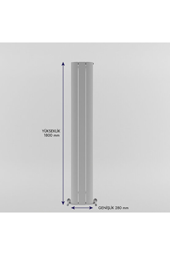 SLIM 1800*0280 KUMLU BEYAZHB(ORTA)ALÜMİNYUM RADYATÖR