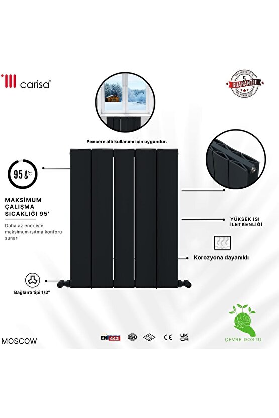 MOSCOW 0525*0470*05KUMLU KOYU GRİSTD.BAĞL.(İKİ YAN ALT-ÜST ÇAPRAZ)ALM.RADYATÖR