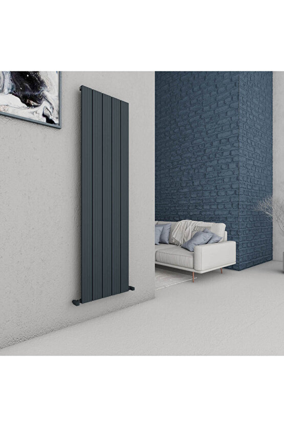 Chambord Dikey Alüminyum Radyatör Modern Tasarım Antrasit 180 x 49,5 cm