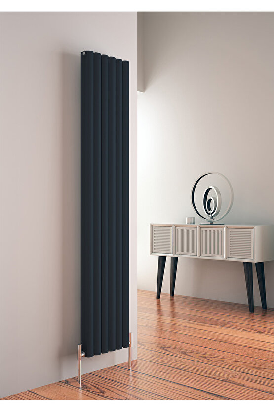 Tallis Yatay Alüminyum Radyatör Modern Tasarım Antrasit 60 x 119 cm