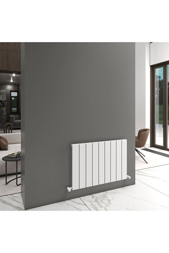 Angers Yatay Alüminyum Radyatör Modern Tasarım Beyaz 60 x 89,5 cm