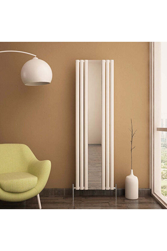 Tallis Mirror Dikey Alüminyum Radyatör Modern Tasarım Beyaz 180 x 55 cm