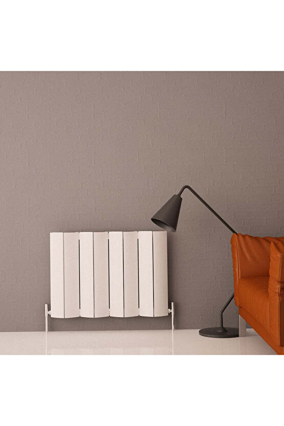 Nixie Yatay Alüminyum Radyatör Modern Tasarım Beyaz 60 x 83,5 cm
