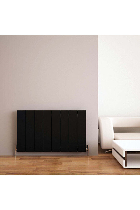 Elvino Yatay Alüminyum Radyatör Modern Tasarım Siyah 60 x 99,5 cm