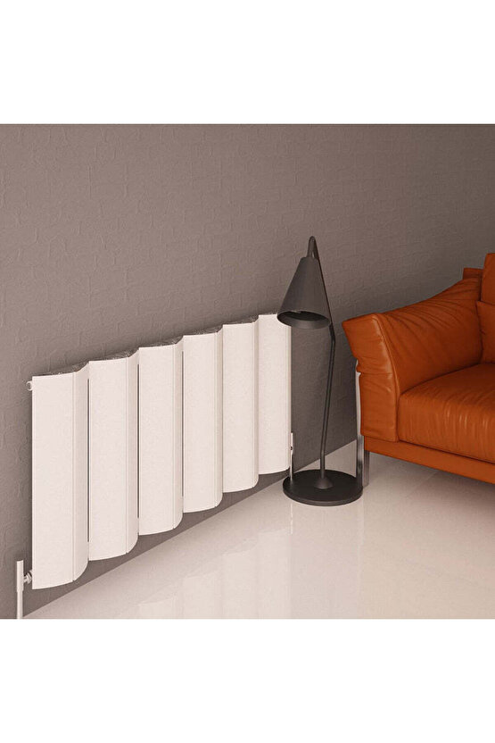 Nixie Yatay Alüminyum Radyatör Modern Tasarım Beyaz 60 x 125,5 cm