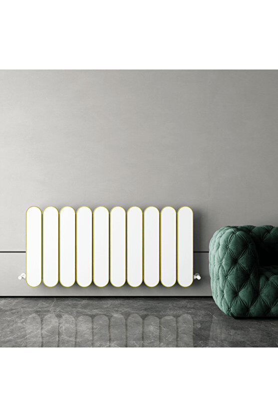 Magico Double Yatay Alüminyum Radyatör Modern Tasarım Beyaz 60 x 124,5 cm