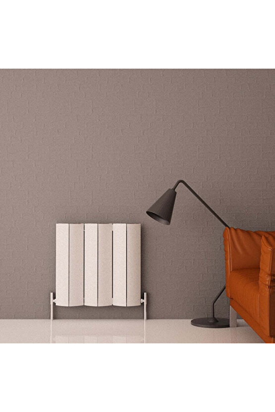 Nixie Yatay Alüminyum Radyatör Modern Tasarım Beyaz 60 x 62,5 cm