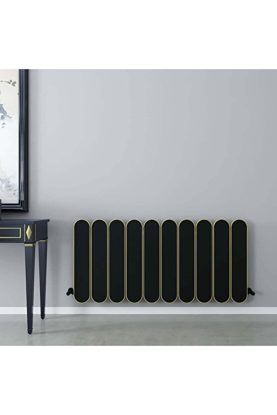 Magico Yatay Alüminyum Radyatör Modern Tasarım Siyah 60 x 124,5 cm
