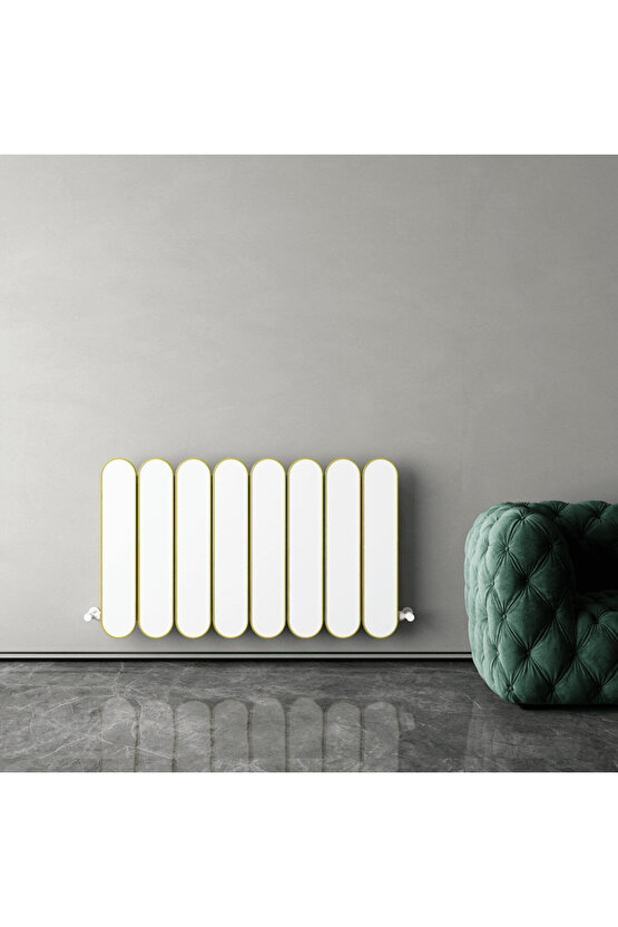 Magico Double Yatay Alüminyum Radyatör Modern Tasarım Beyaz 60 x 99,5 cm