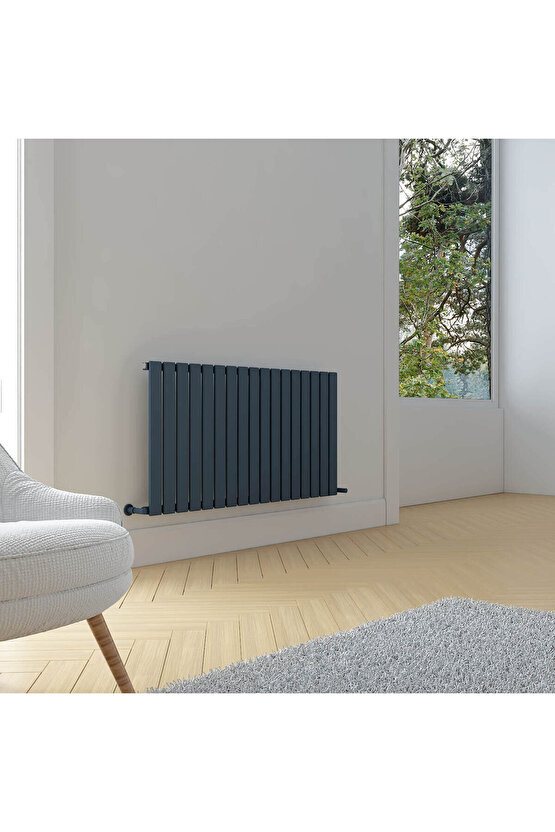 Plata Yatay Alüminyum Radyatör Modern Tasarım Antrasit 60 x 119 cm