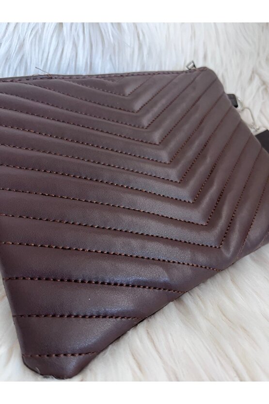Kahverengi Clutch el çantası