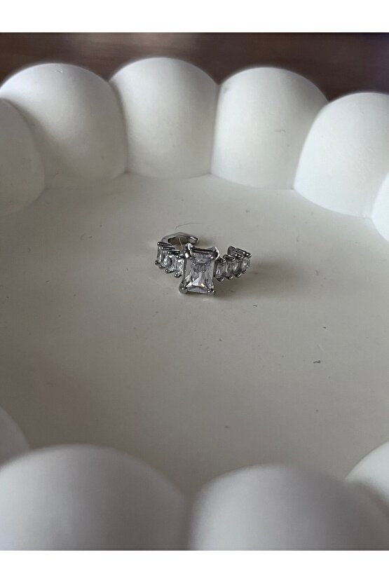 Gümüş renk Ear cuff