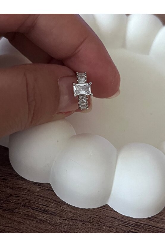 Gümüş renk Ear cuff