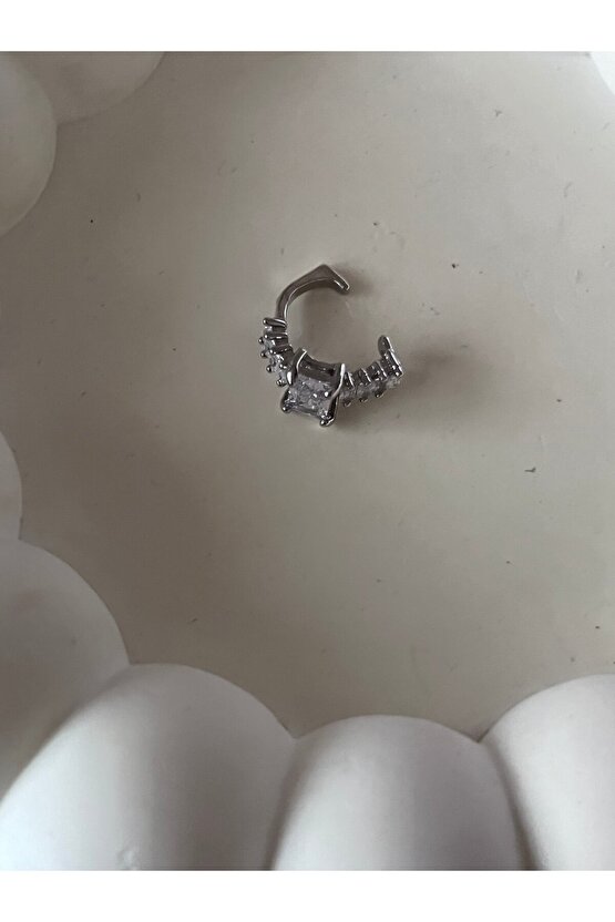 Gümüş renk Ear cuff